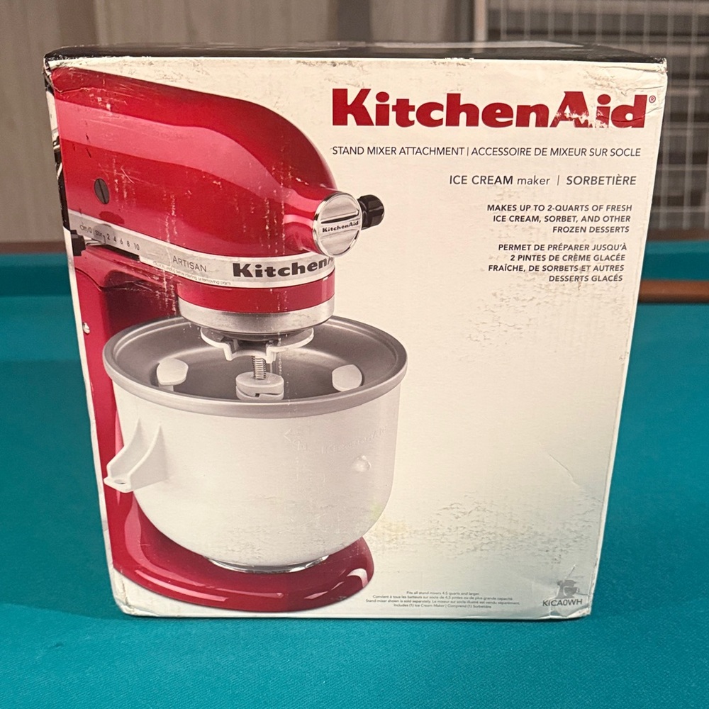 KitchenAid Ice Cream Maker Attachment - Red and White